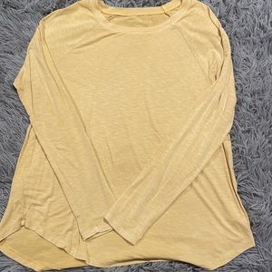 yellow loose long sleeve